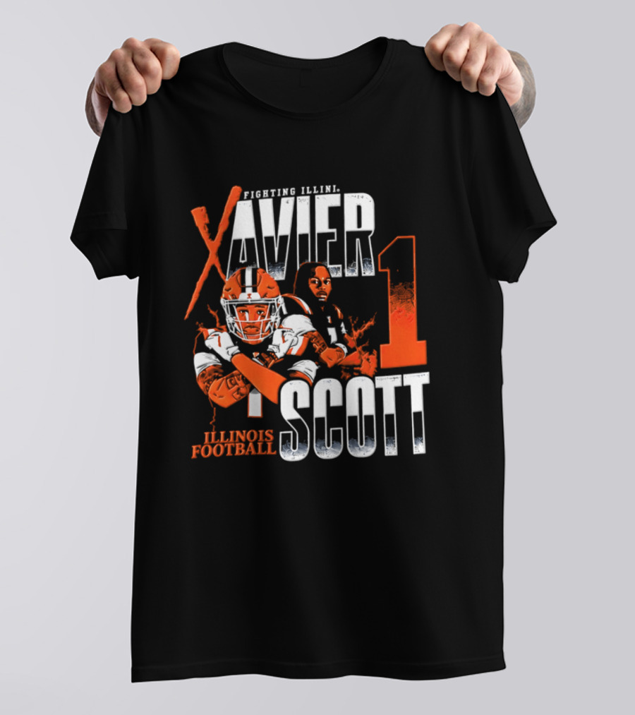 Illinois Fighting Illini Football Xavier Scott 1 T-Shirt