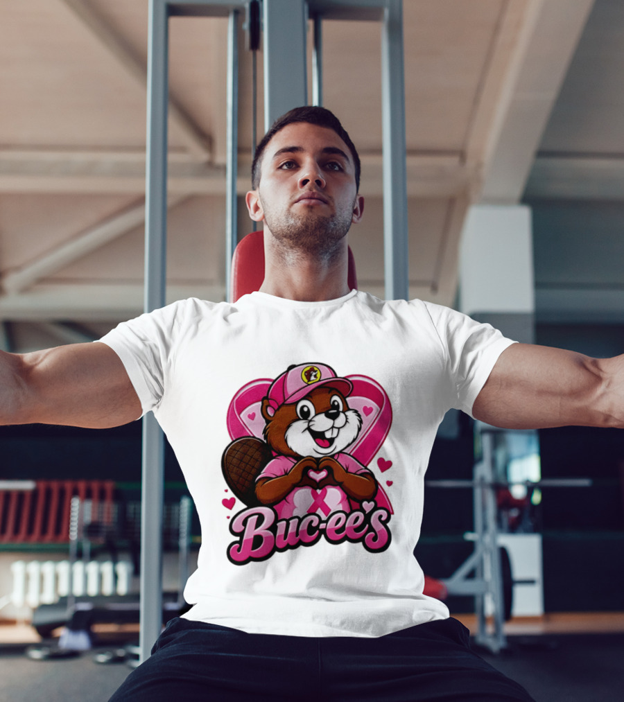 Buc Ee's Pink Ribbon Beaver Breast Cancer Awareness T-Shirt