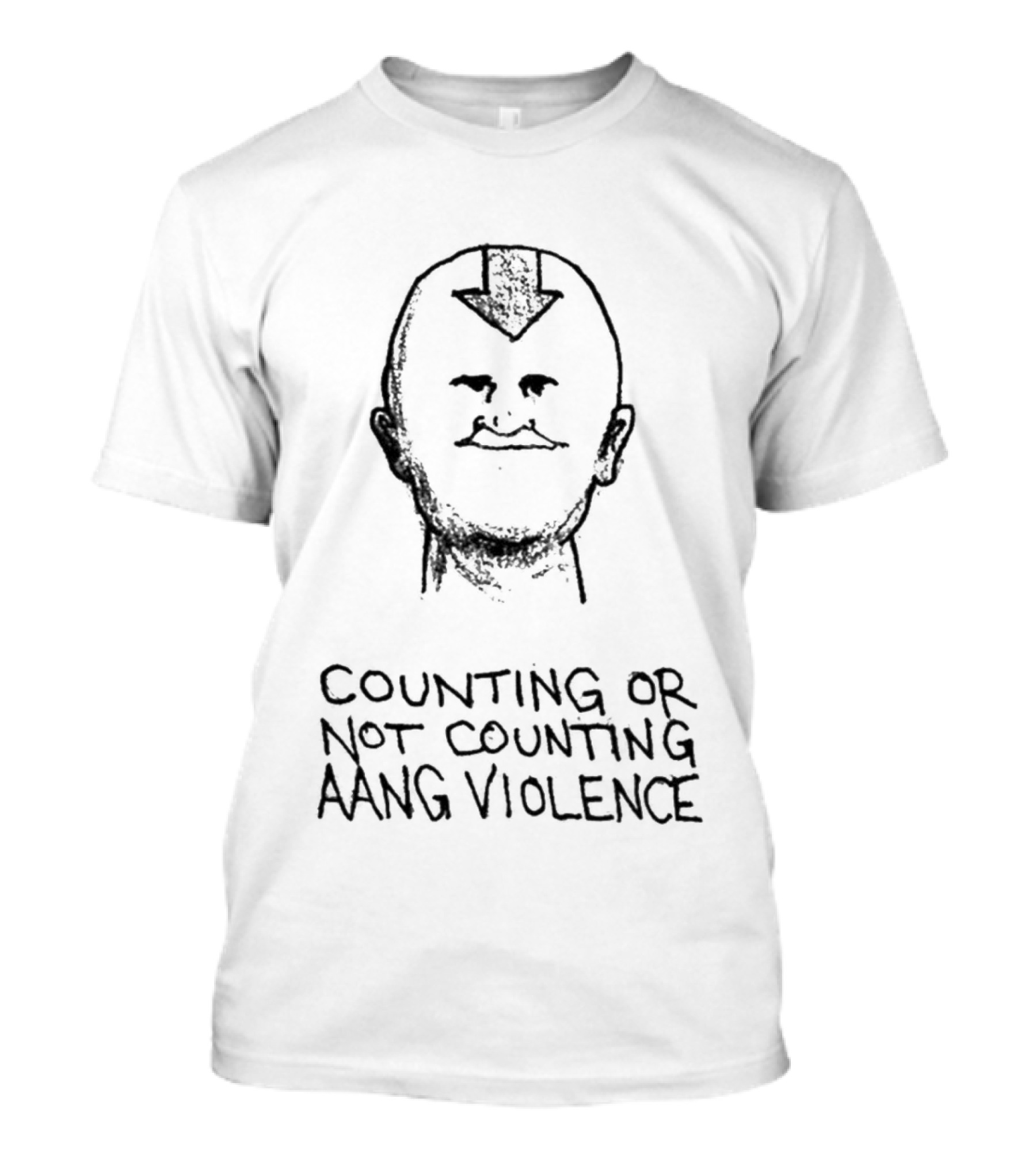 Counting Or Not Counting Aang Violence Face Arrow Bald Head T-Shirt