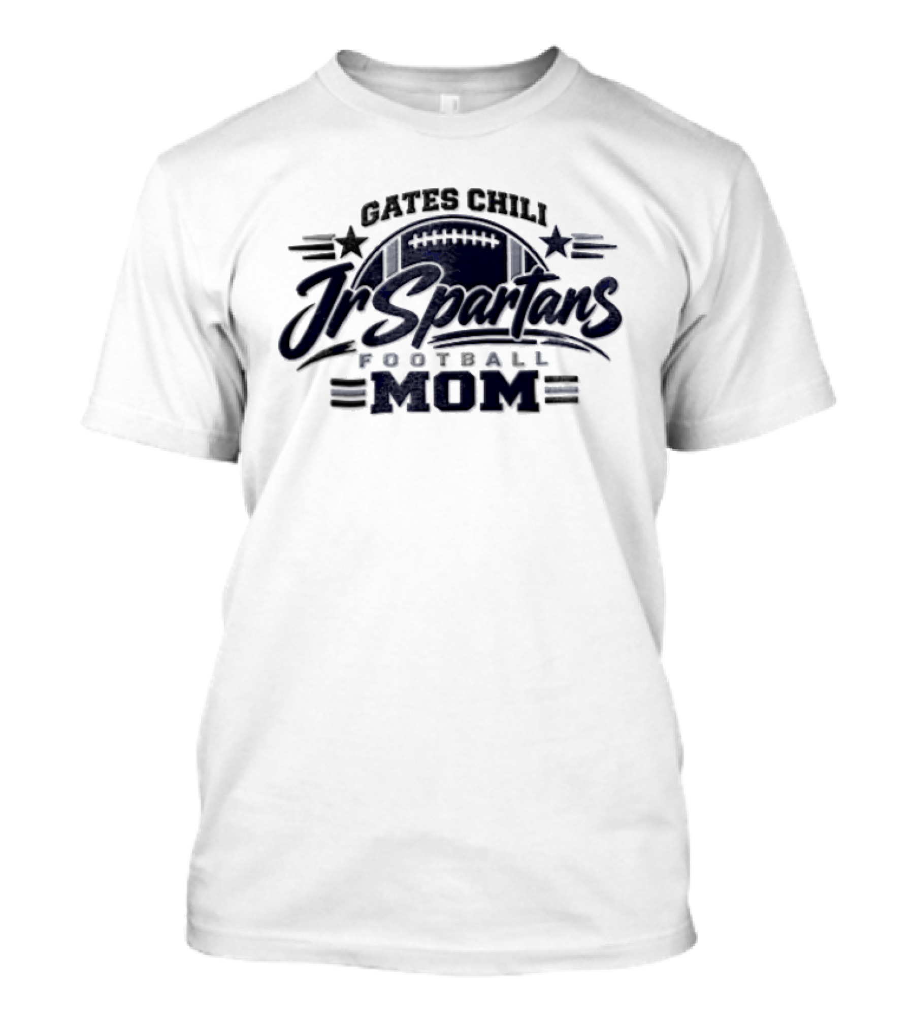 Gates Chili Jr Spartans Football Mom Starry Touchdown T-Shirt