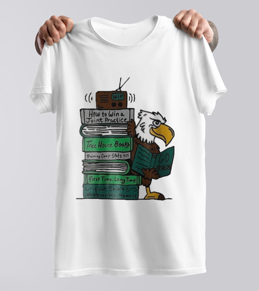 How To Win A Joint Practice Eliot Short Cartoon Eagle Go Birds Tree House Books T-Shirt