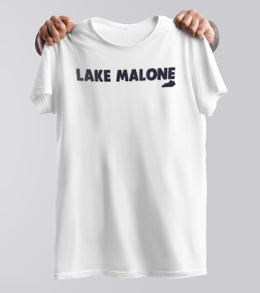 Lake Malone Kentucky State Map Dark Blue T-Shirt