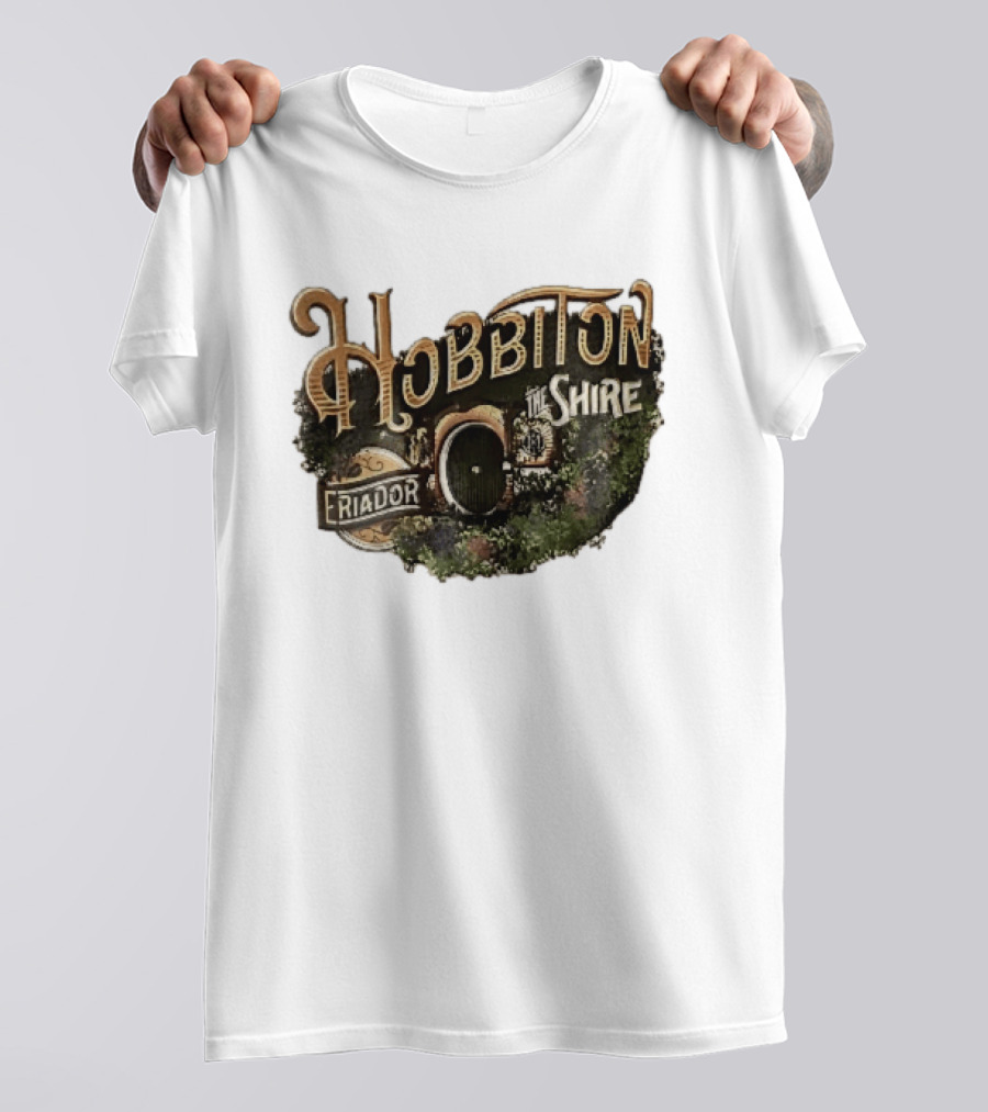 Hobbiton The Shire Eriador Green Hobbit Hole Door T-Shirt