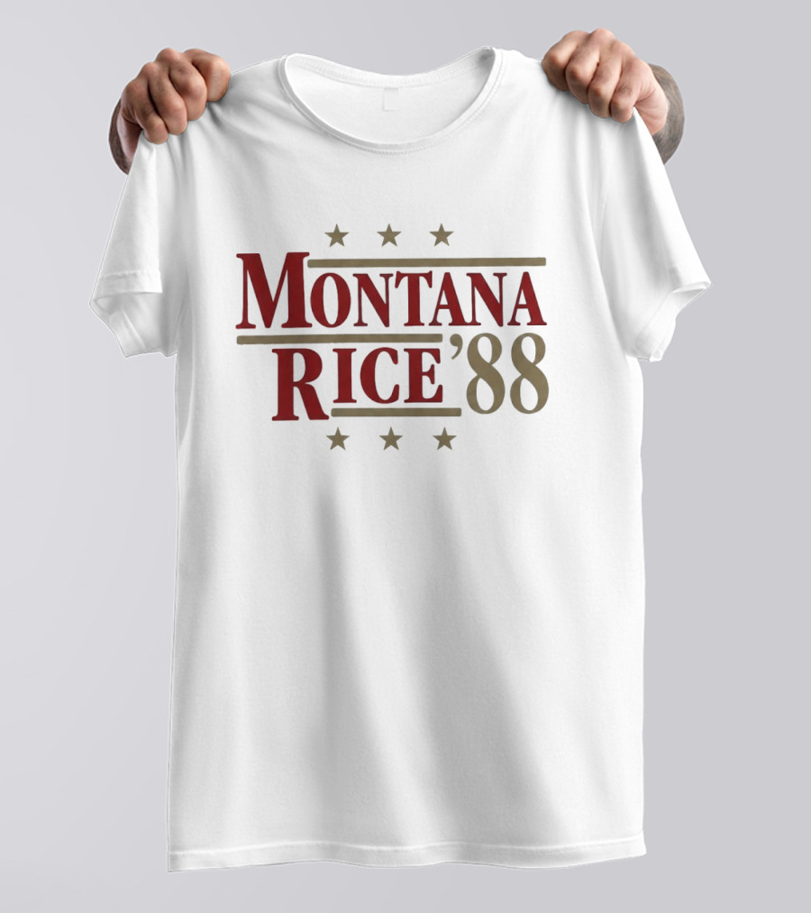 Montana Rice '88 Vintage Style With Stars T-Shirt