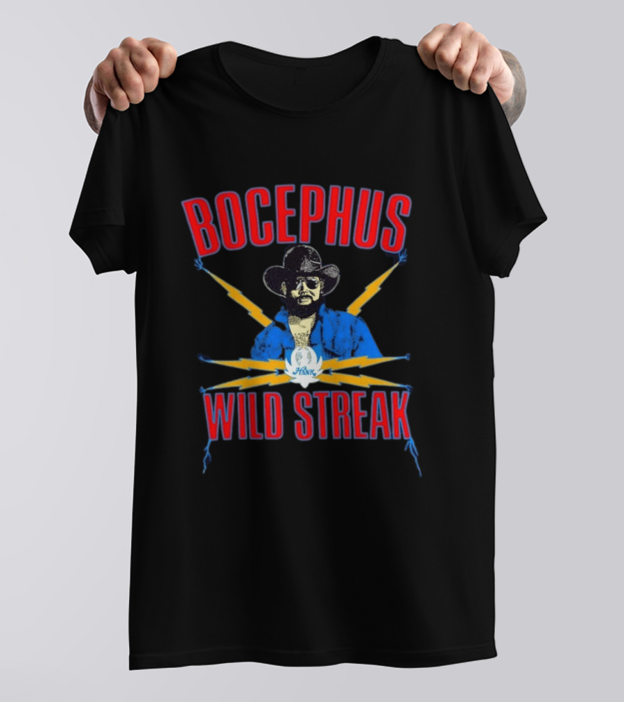 Bocephus Hank Wild Streak Electric Lightning Western T-Shirt