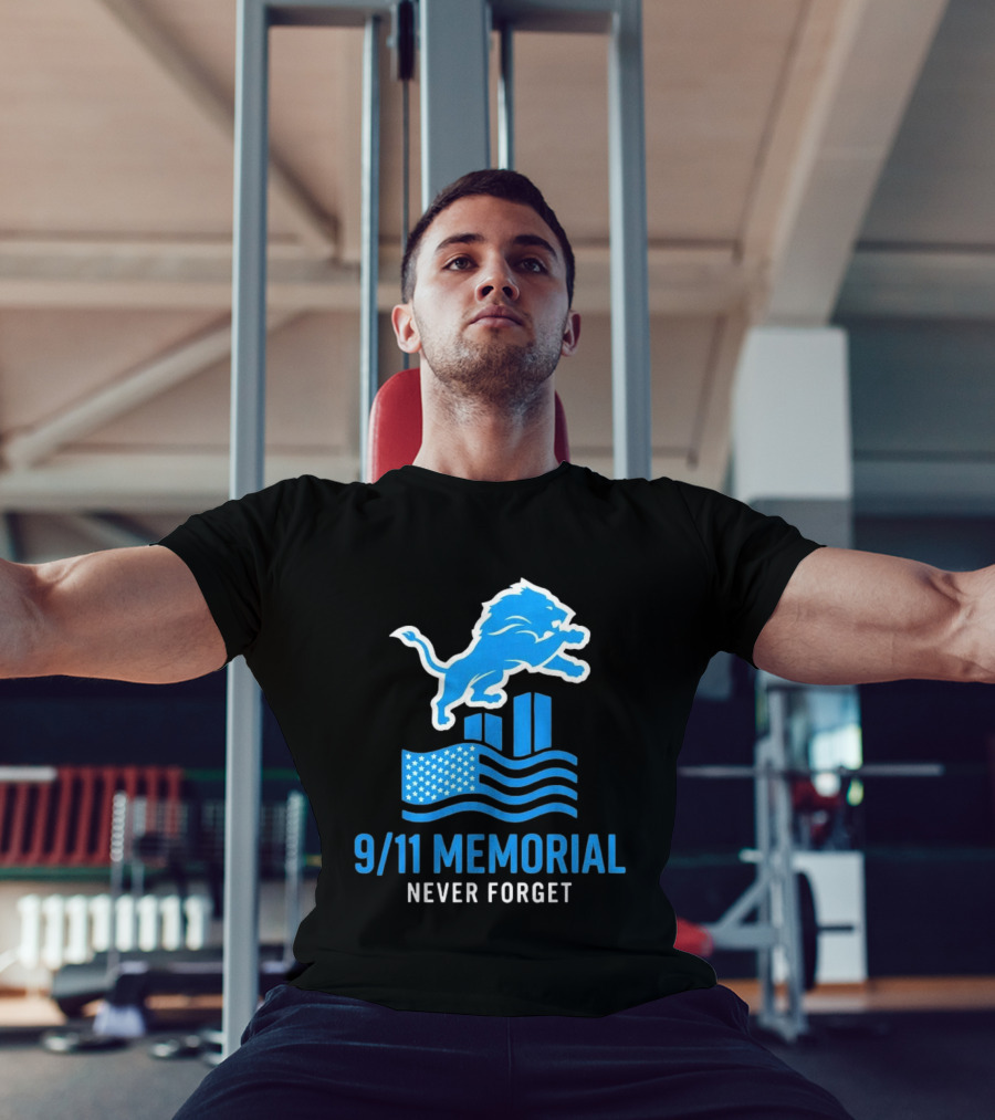Detroit Lions 9/11 Memorial Never Forget 2026 T-Shirt