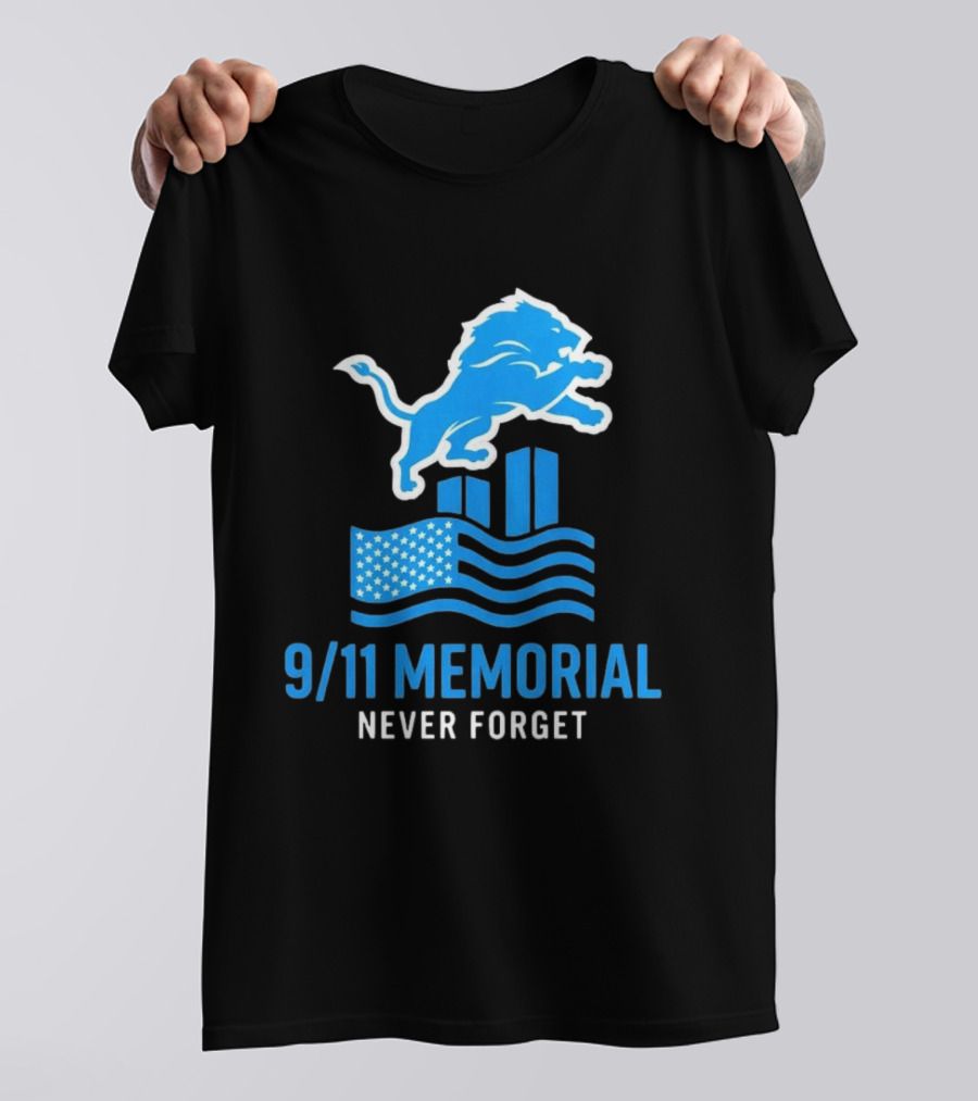 Detroit Lions 9/11 Memorial Never Forget 2026 T-Shirt
