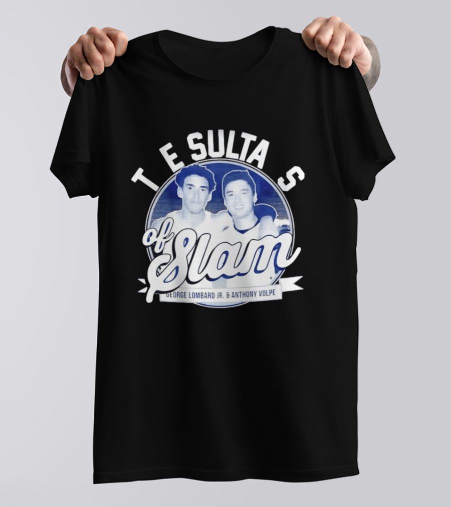 New York Yankees The Sultans Of Slam George Lombard Jr. Anthony Volpe T-Shirt