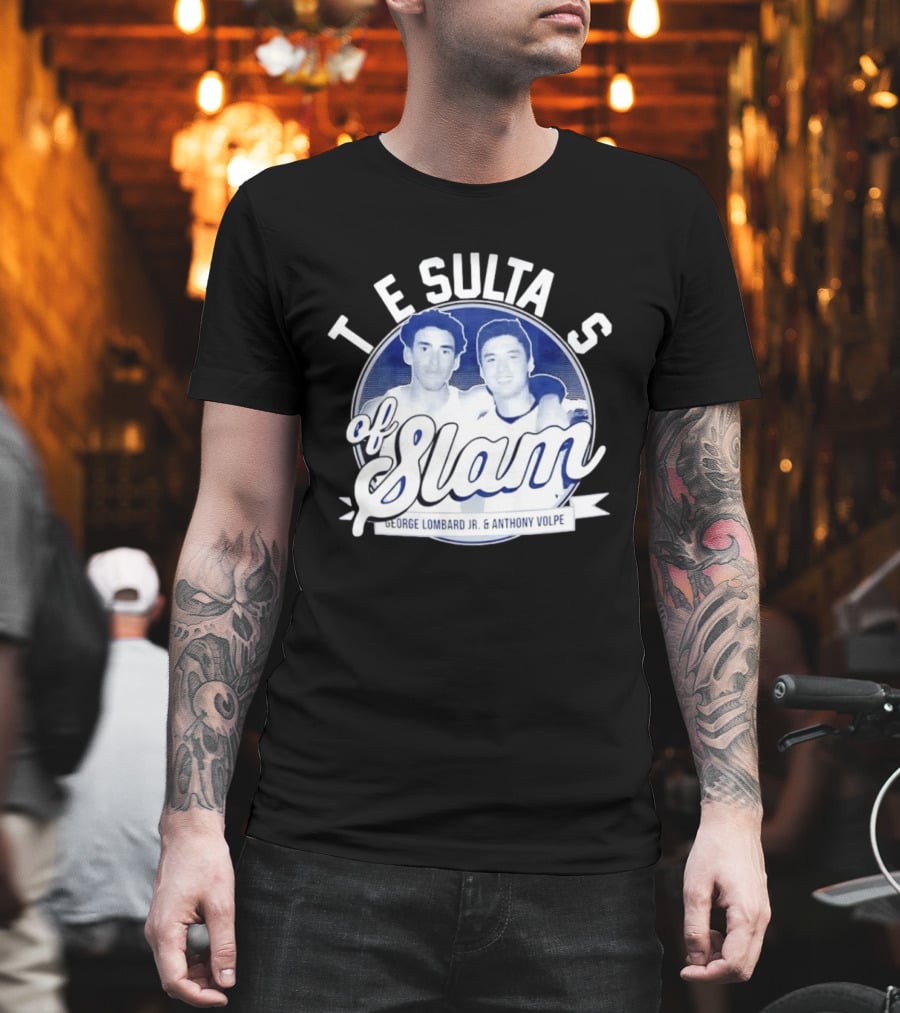 New York Yankees The Sultans Of Slam George Lombard Jr. Anthony Volpe T-Shirt