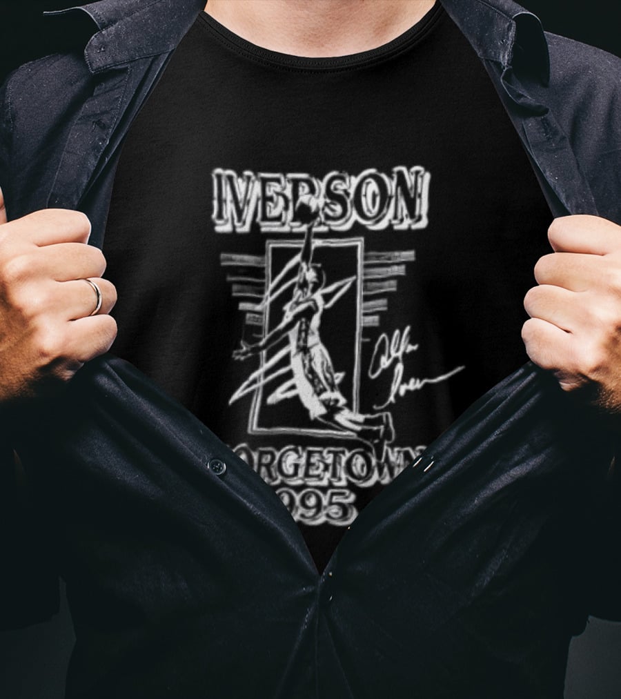 Iverson Georgetown 1995 Allen Iverson Basketball Player T-Shirt