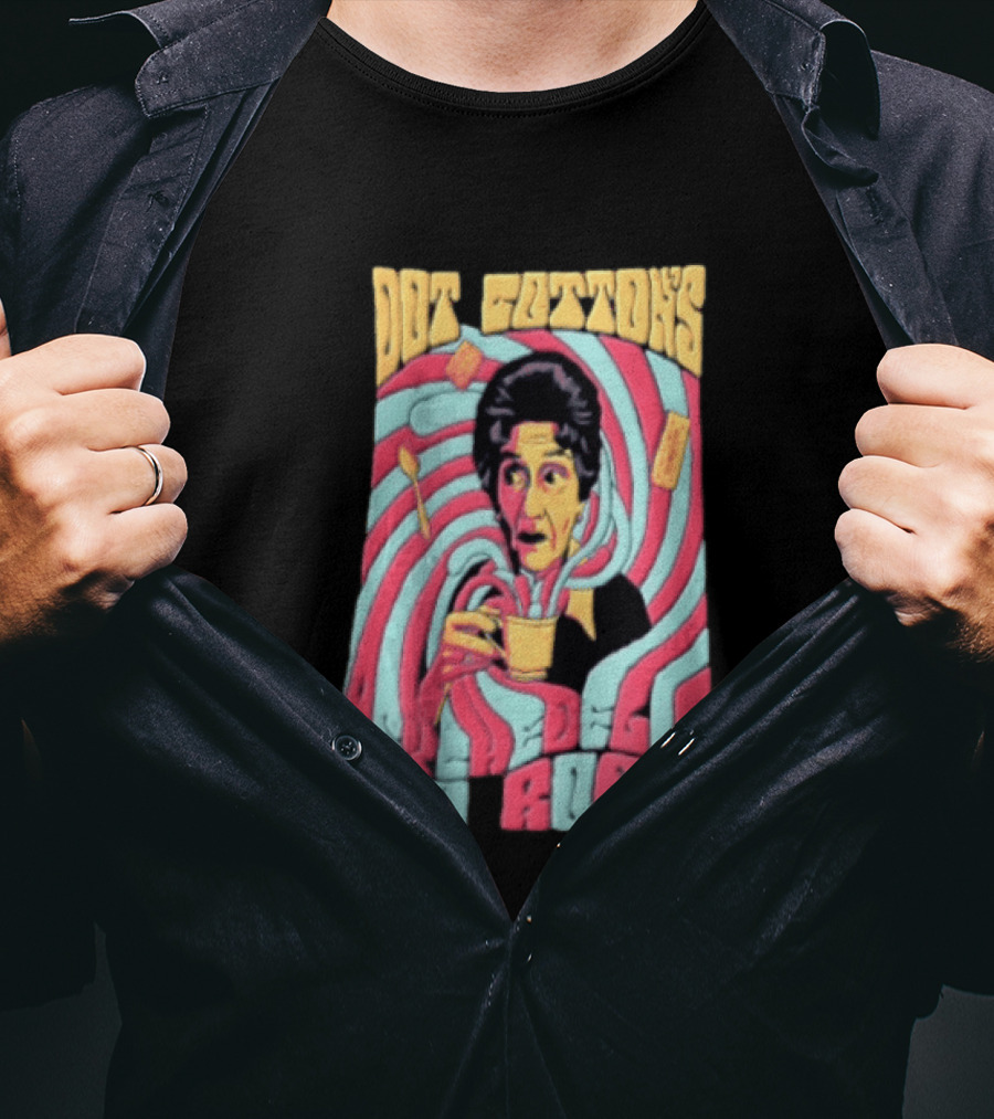 Dot Cotton's Psychedelic Tea Room Eastenders Retro Swirl T-Shirt