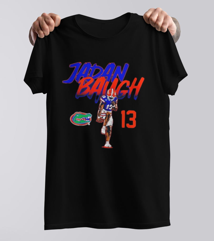 Florida Gators Jadan Baugh 13 Player Pose With Team T-Shirt