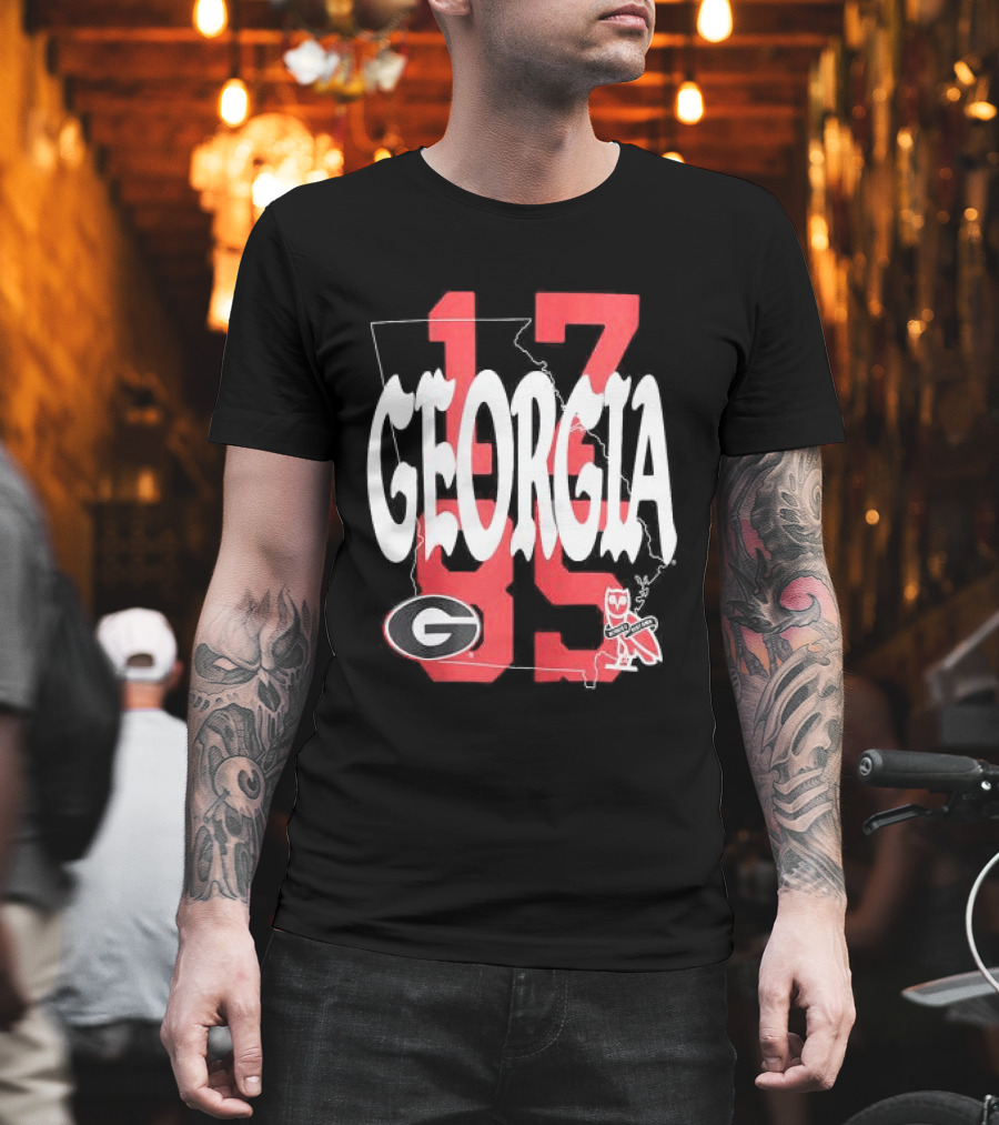 Georgia Bulldogs 13 Campus Store Ovo Black T-Shirt