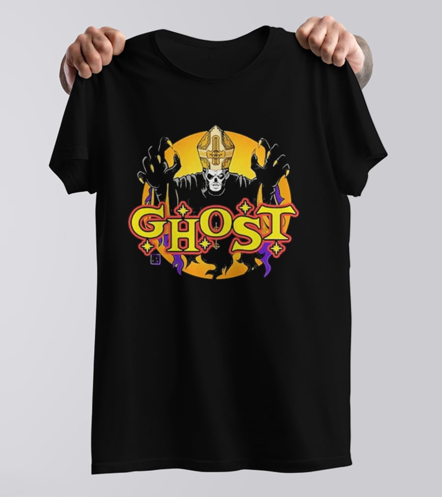 Ghost Band Spirit Halloween Collaboration Skull And Cross T-Shirt
