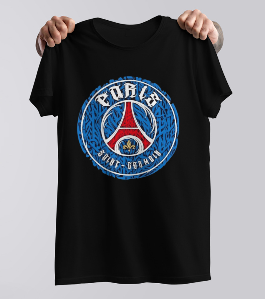 Paris Saint Germain PSG Tribal Fleur De Lis Football T-Shirt