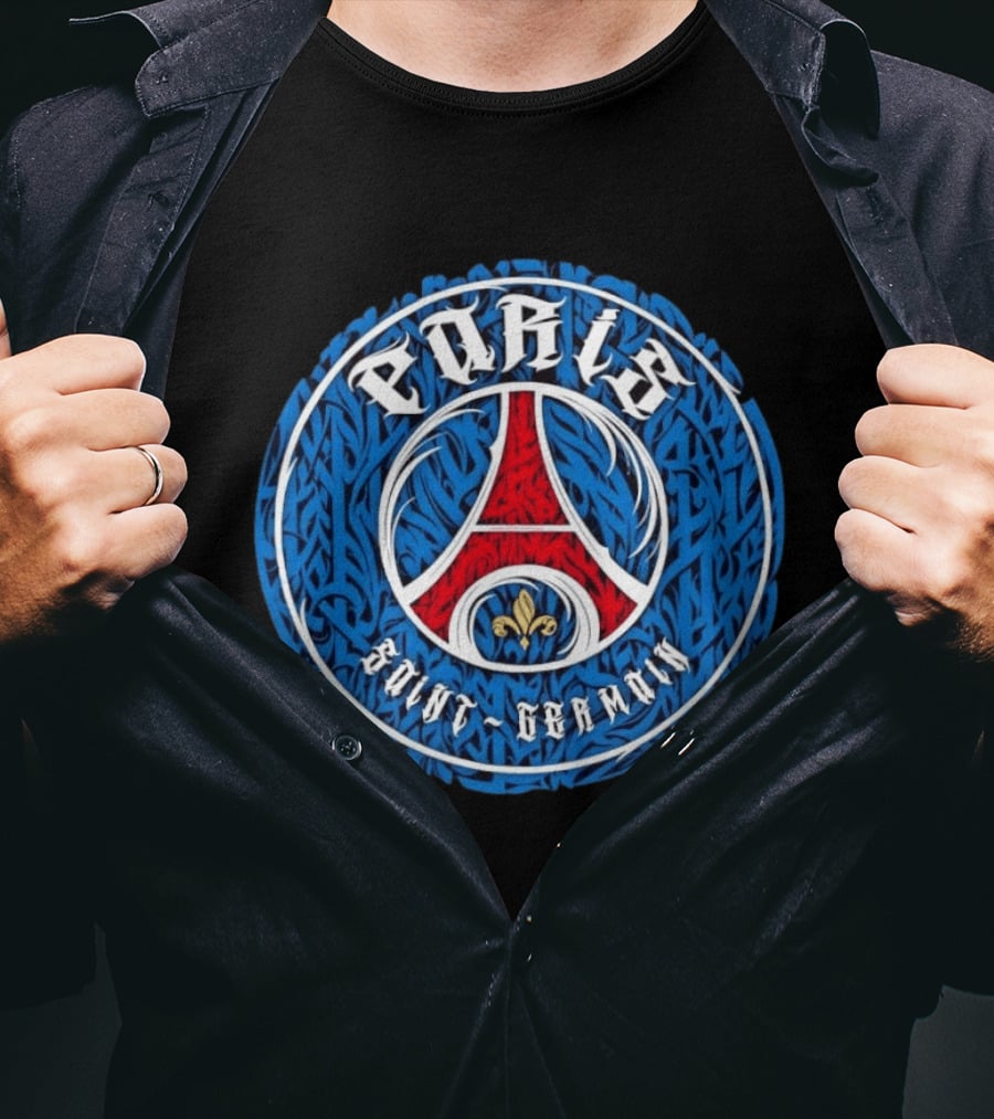 Paris Saint Germain PSG Tribal Fleur De Lis Football T-Shirt