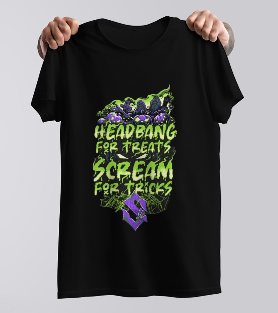 Sabaton Store Headbang For Treats Scream For Tricks Halloween T-Shirt