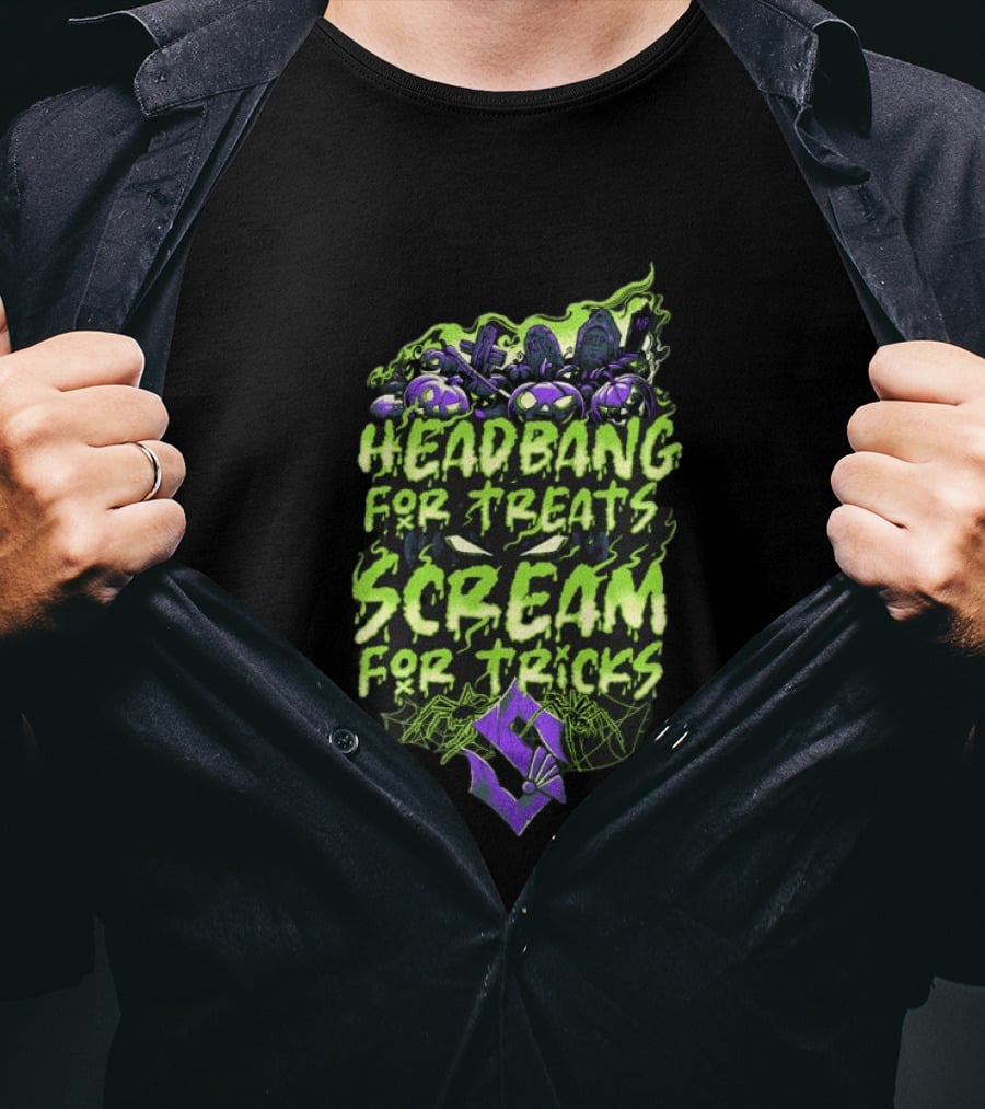 Sabaton Store Headbang For Treats Scream For Tricks Halloween T-Shirt