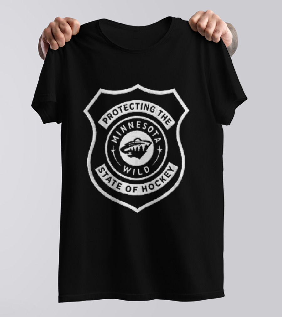 Minnesota Wild NHL State Of Hockey Police Shield T-Shirt