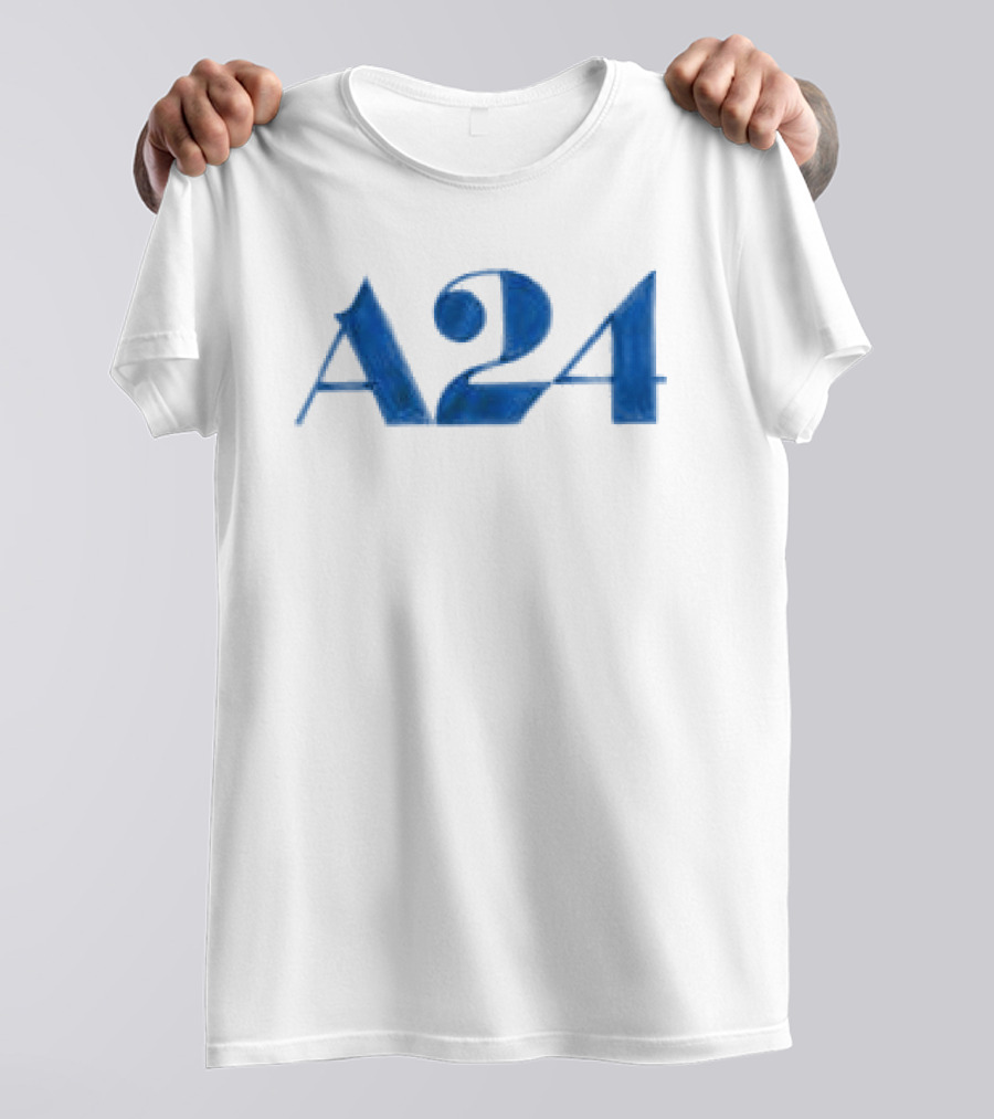 A24 Blue Watercolor Texture T-Shirt