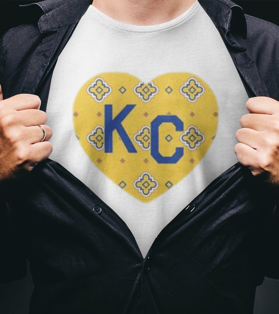 Charlie Hustle KC Heart Plaza Fair Mosaic White T-Shirt