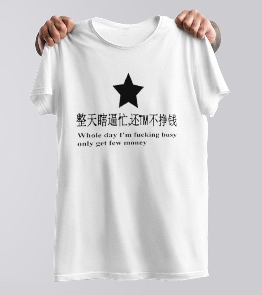 Whole Day I'm Fucking Busy Only Get Few Money Star T-Shirt