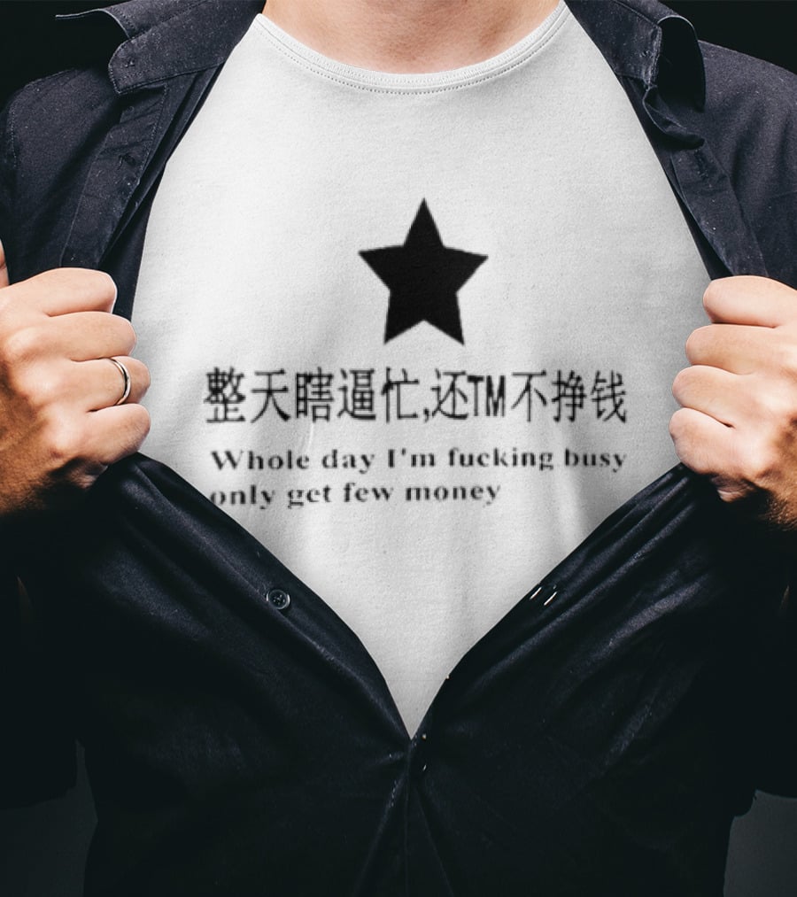 Whole Day I'm Fucking Busy Only Get Few Money Star T-Shirt