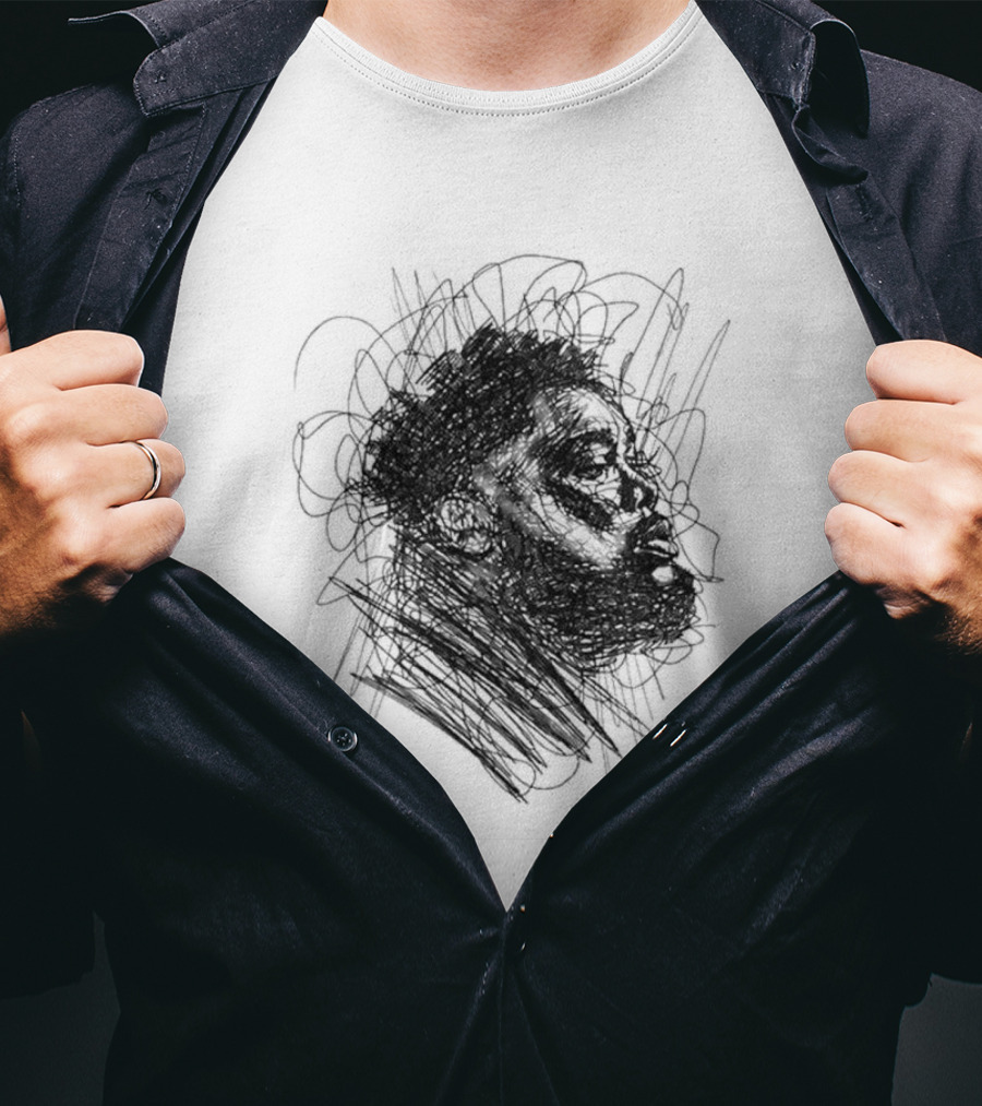 Rod Wave Dont Look Down Tour 2026 Hand Drawn Sketch T-Shirt