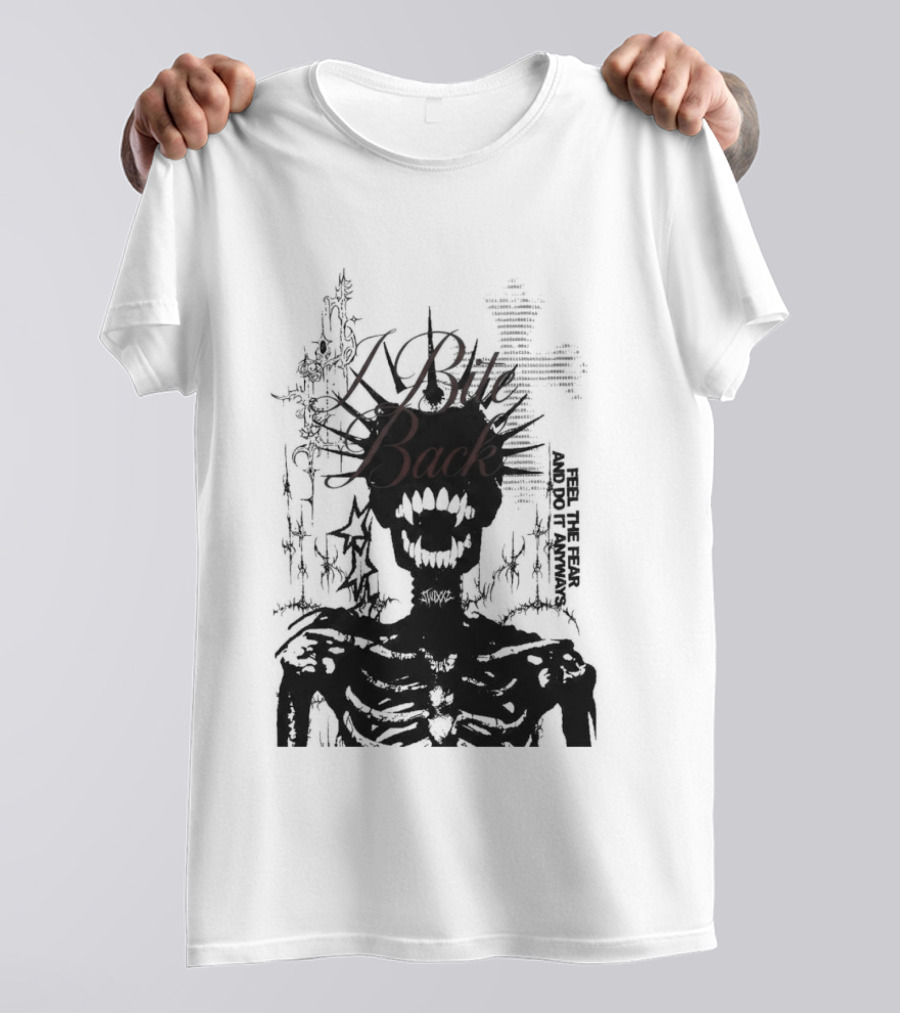 Swixxz Bite Back Jumbo Skeleton Cross T-Shirt