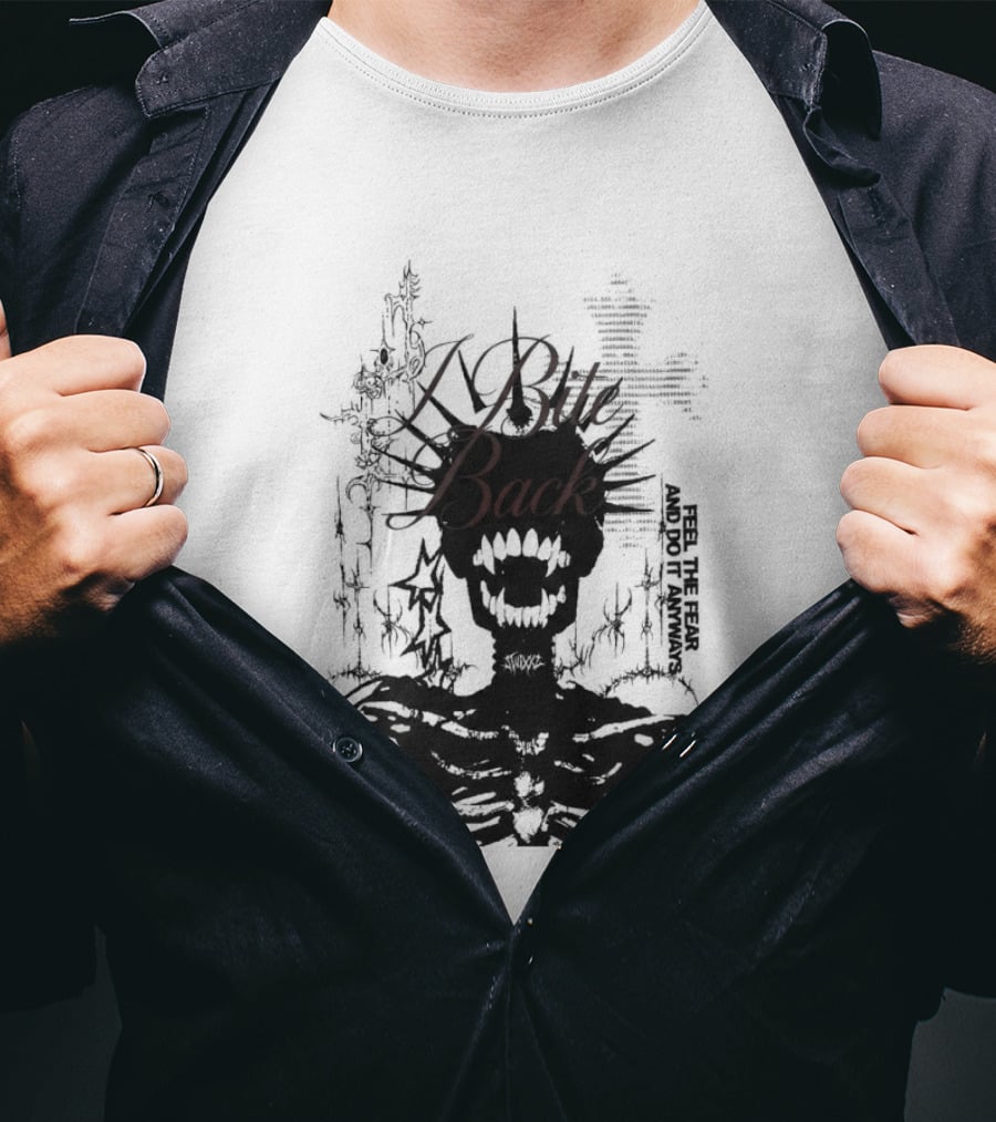 Swixxz Bite Back Jumbo Skeleton Cross T-Shirt