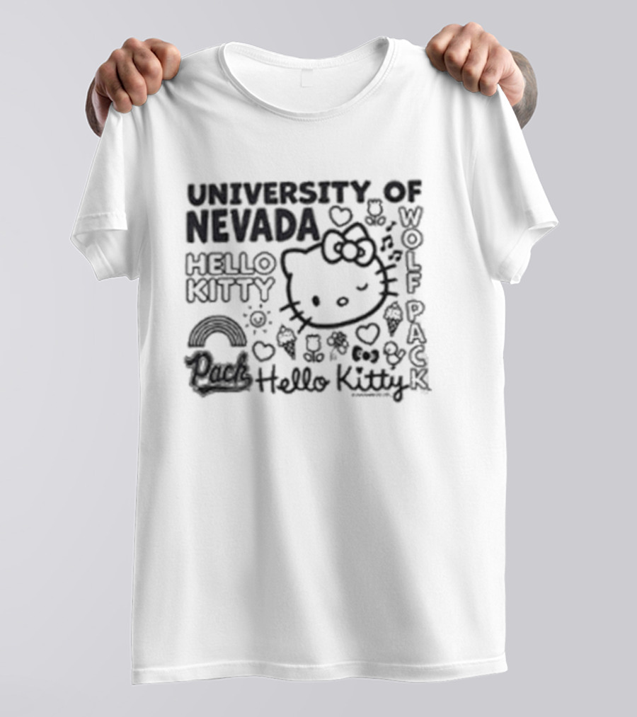 University Of Nevada Hello Kitty Wolf Pack Collegiate Collaboration T-Shirt