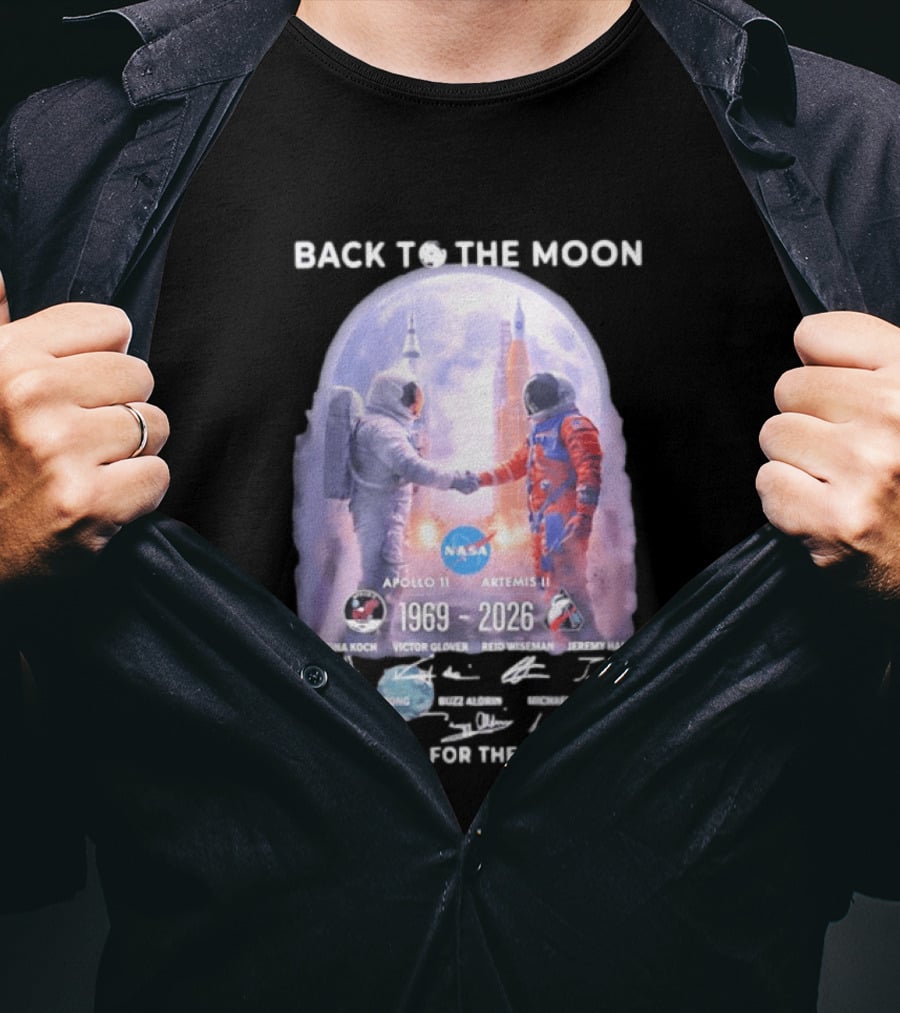Back To The Moon Apollo 11 Artemis II 1969 2026 NASA Thank You For The Memories T-Shirt