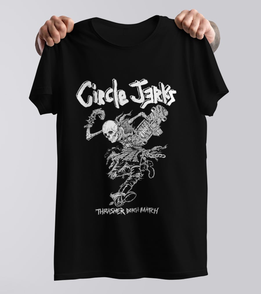 Circle Jerks Skanking Man Thrasher Death Match Black T-Shirt
