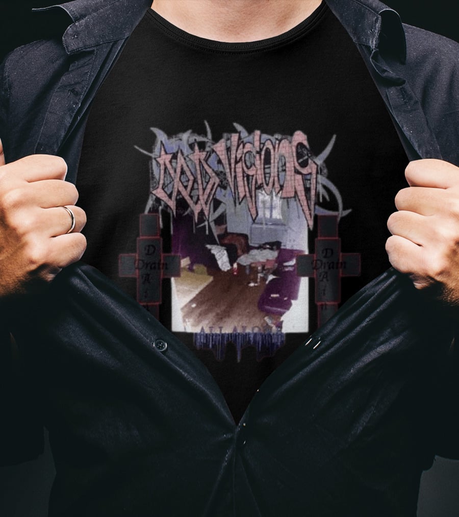 Bladee Cold Visions 32 Black Drain Gang Gothic Aesthetic T-Shirt