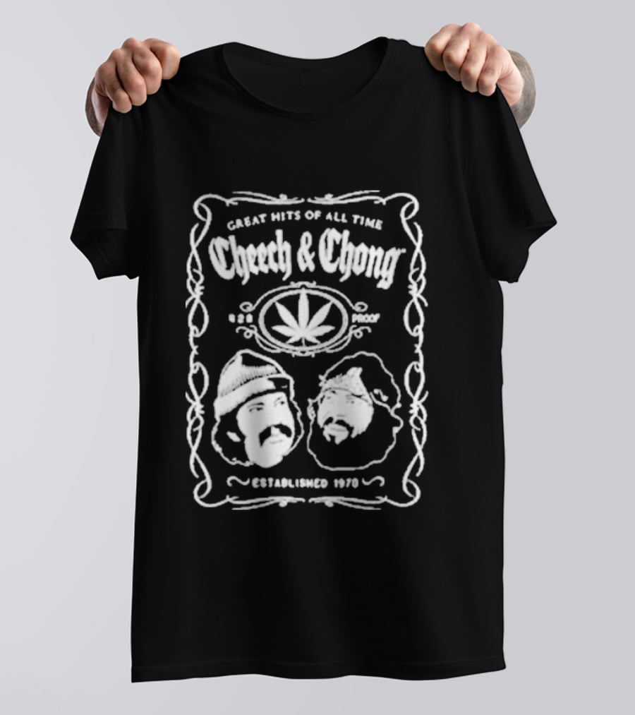 Cheech And Chong Greatest Of All Time 420 Comedy Cannabis 1978 Leaf T-Shirt