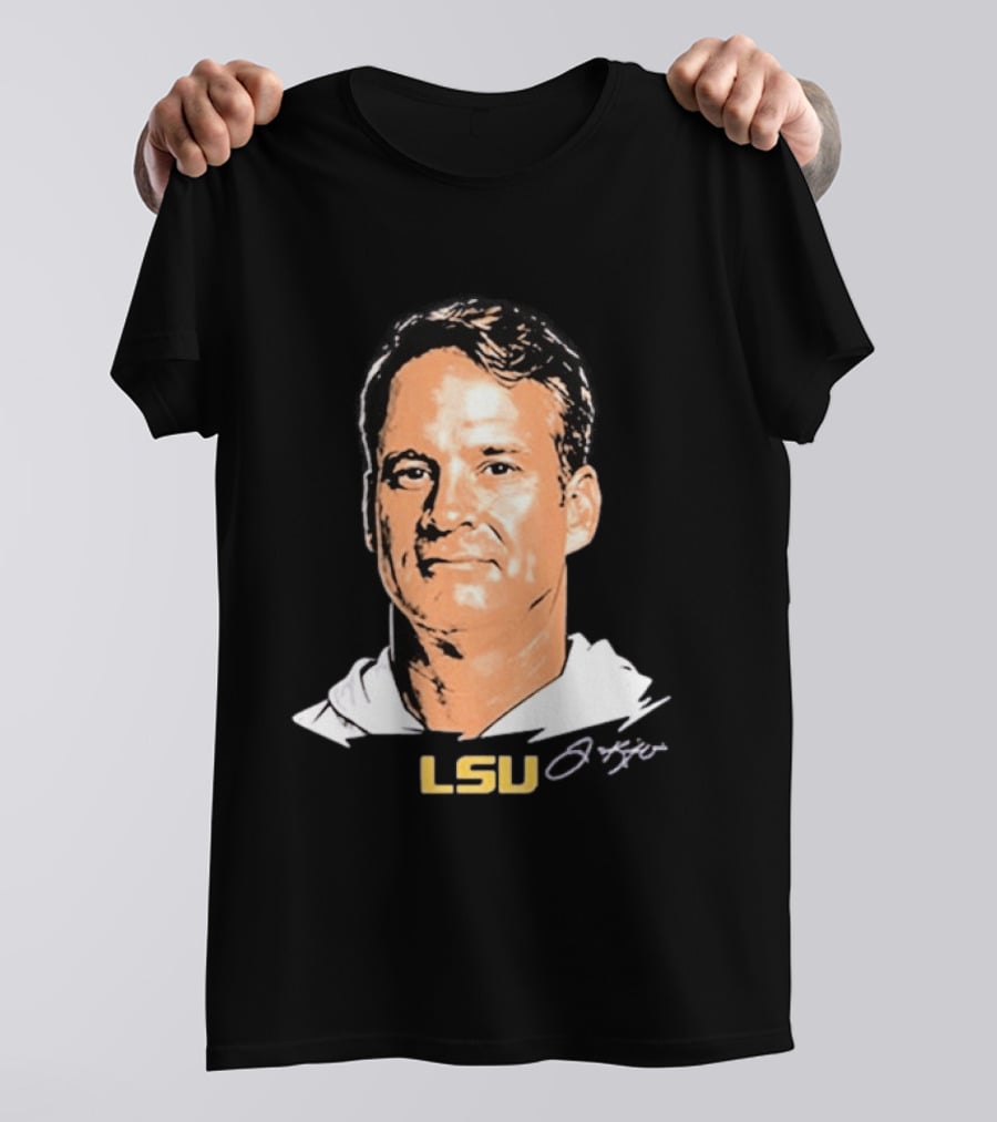 Lane Kiffin LSU Tigers Signature Big Head T-Shirt