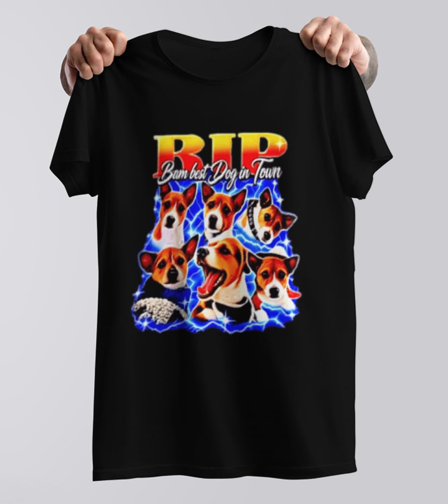 RIP Bam Best Dog In Town Jack Russells Lightning T-Shirt