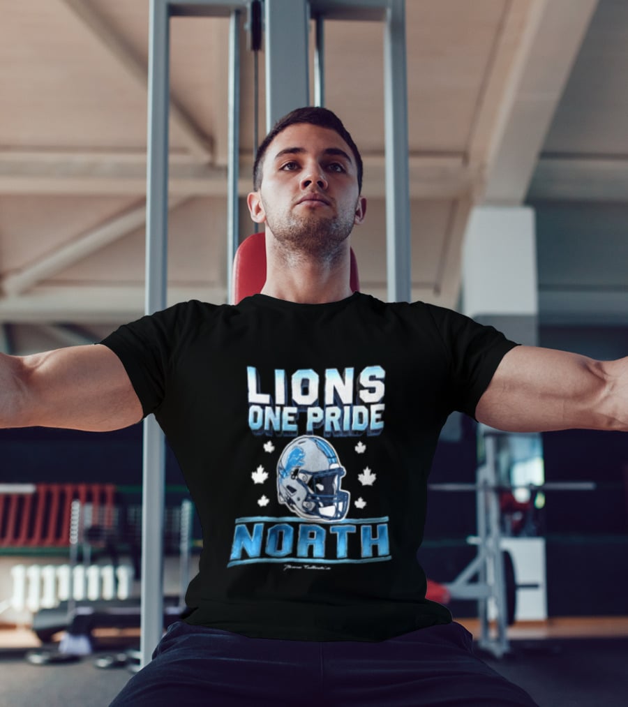 Lions One Pride North Detroit Lions Football Helmet Fan Gear T-Shirt