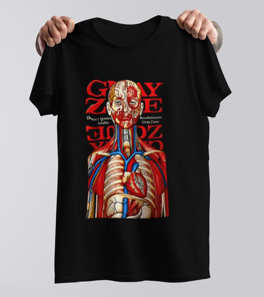 Grayzone Dont Ignore Revolutionize Anatomical Human Body Diagram T-Shirt