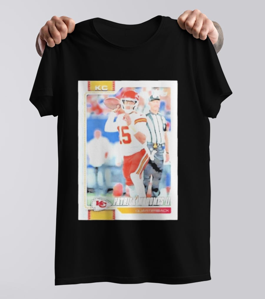Kansas City Chiefs Patrick Mahomes II 2026 Topps Football Quarterback Trading Card T-Shirt