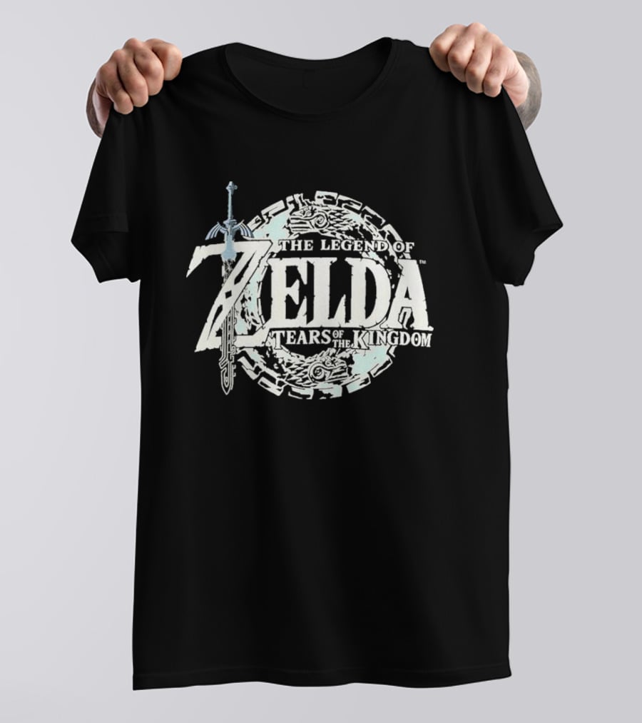 The Legend Of Zelda Tears Of The Kingdom Logo And Master Sword Element T-Shirt