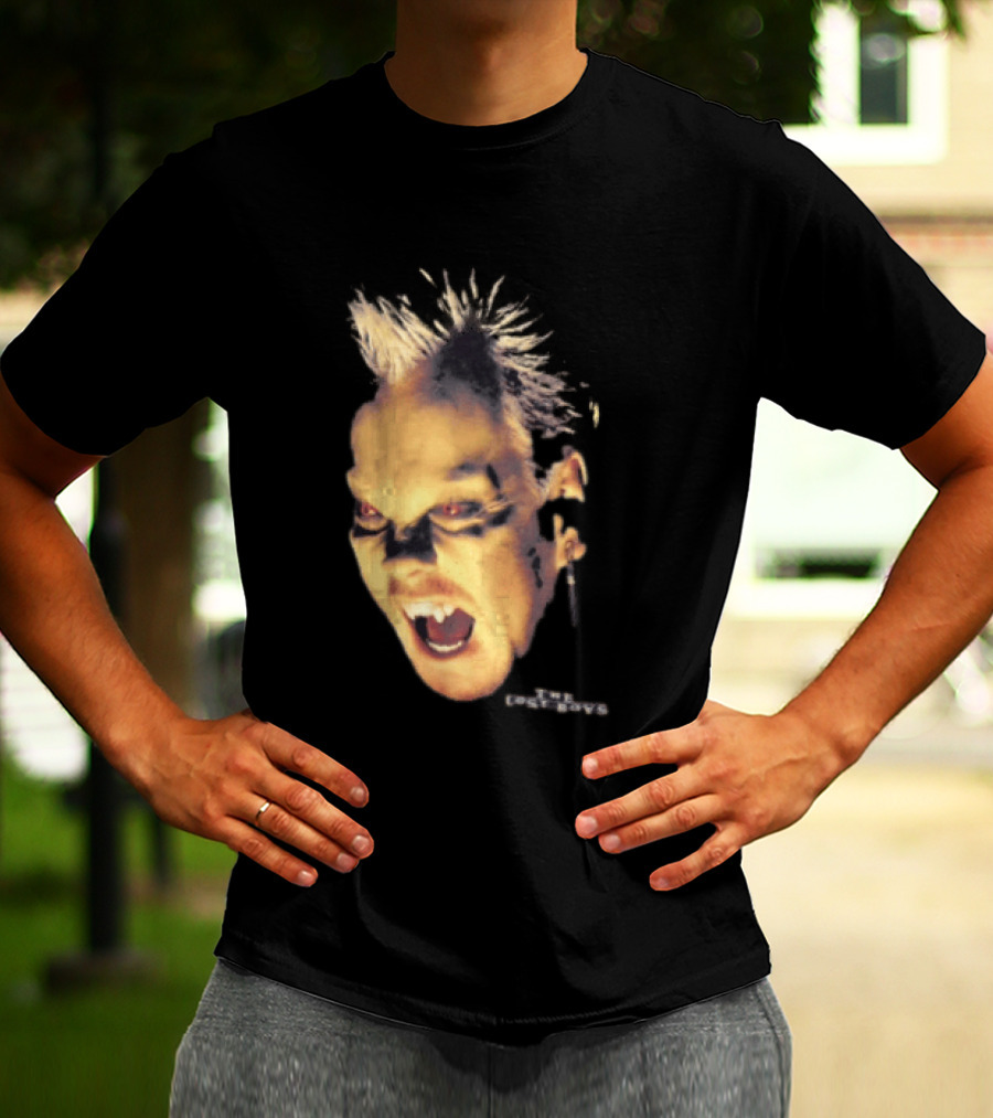 The Lost Boys David Vampire Face Silver Bullet Earring T-Shirt