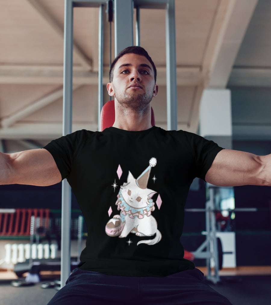 Popverse Superfans NYCC 2026 Mock Neck Cat Clown Nyeee T-Shirt