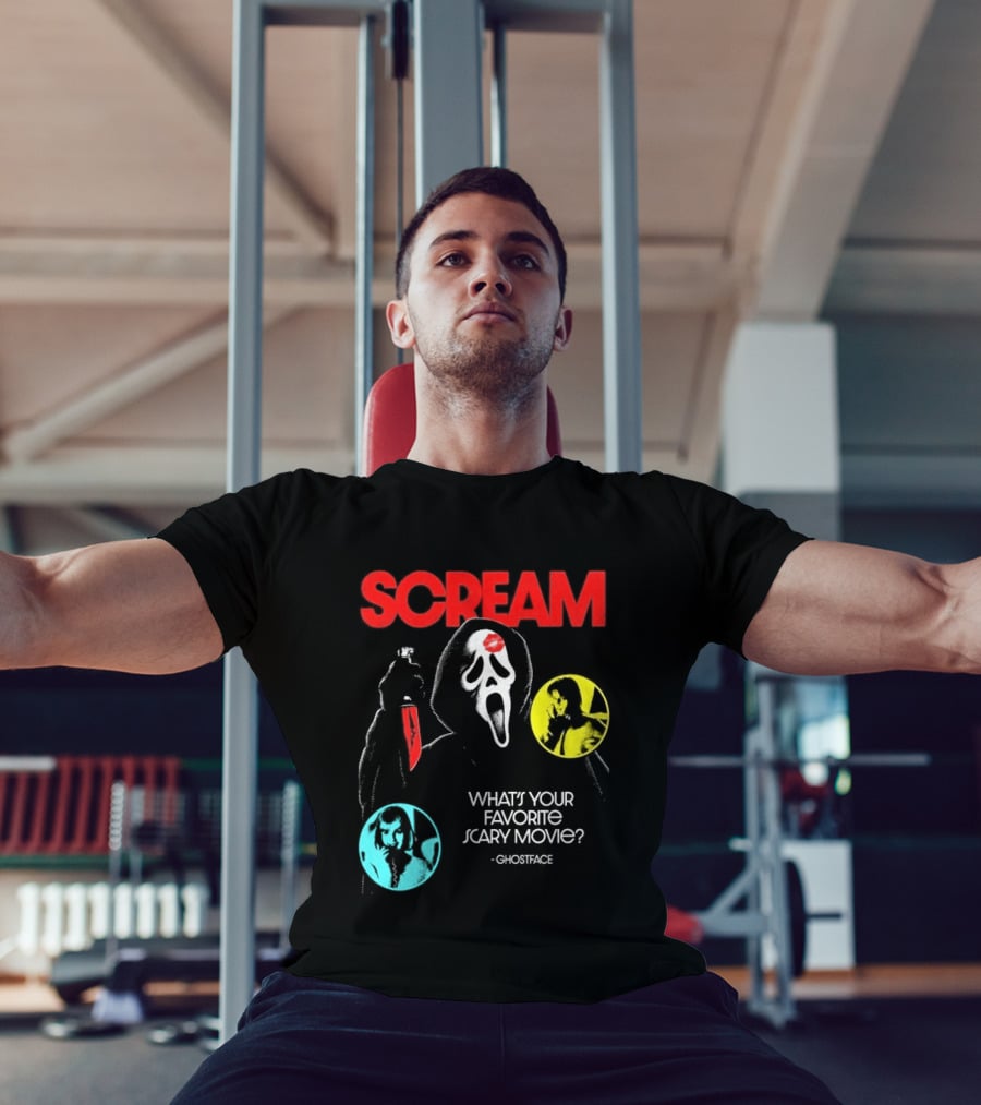 Scream Ghostface What's Your Favorite Scary Movie? T-Shirt