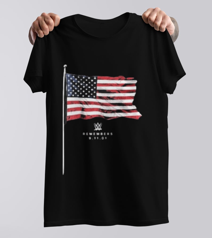 WWE Remembers 9 11 25th Anniversary American Flag 2026 T-Shirt