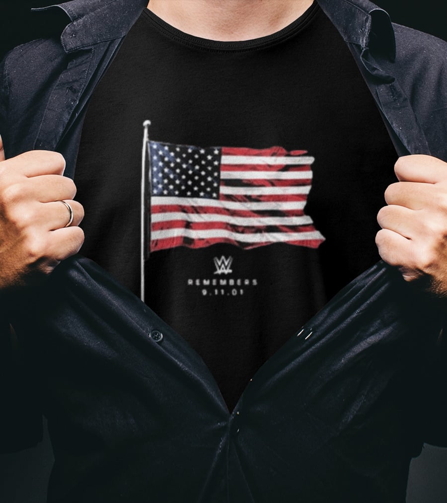 WWE Remembers 9 11 25th Anniversary American Flag 2026 T-Shirt