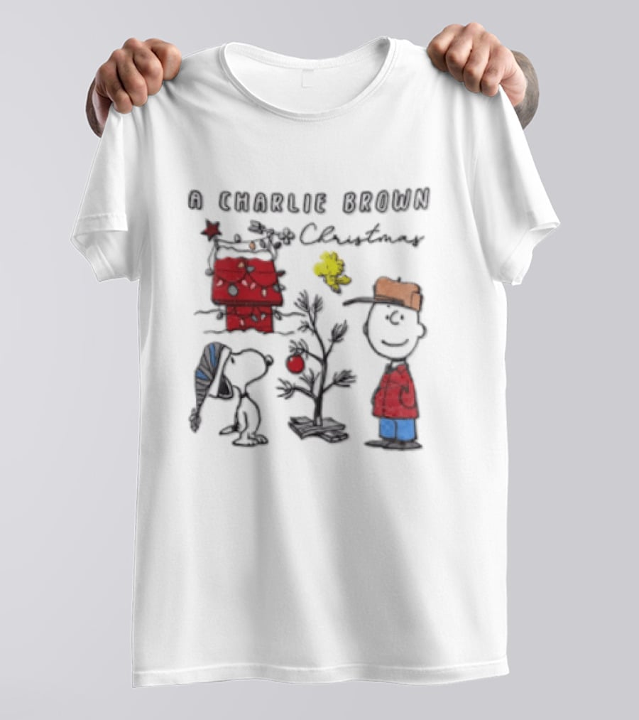A Charlie Brown Christmas Snoopy Woodstock Holiday Scene T-Shirt