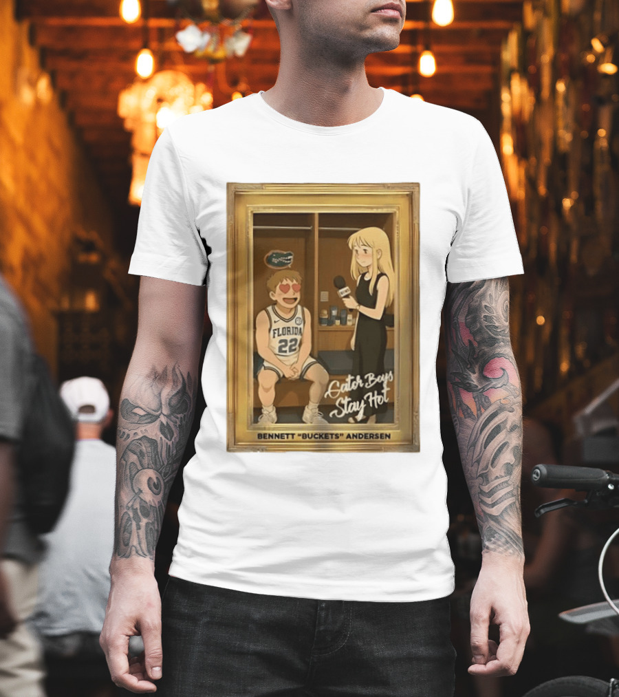 Florida Basketball Gator Boys Stay Hot Bennett Buckets Andersen Interview T-Shirt