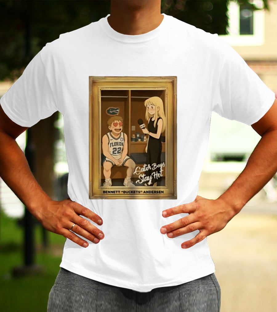 Florida Basketball Gator Boys Stay Hot Bennett Buckets Andersen Interview T-Shirt