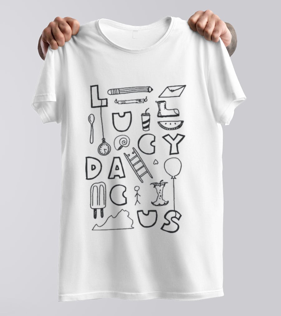 Lucy Dacus Fun Stuff Balloon Ice Cream Stick Figure Playful T-Shirt